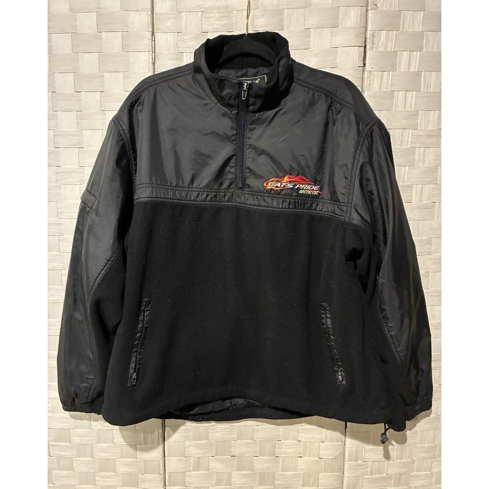 Arcticwear Arctic Cat Cat's Pride 1/4 Zip Fleece Pullover Jacket Mens Medium